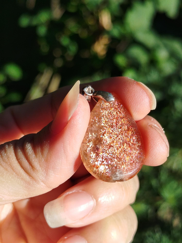 Pendentif Pierre de Soleil/Argent