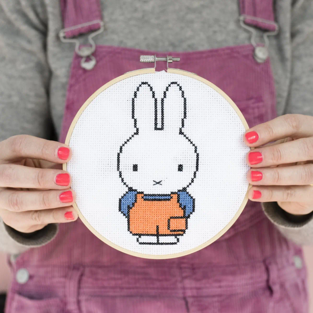 Miffy Dungaree Cross Stitch Kit - Cotton Clara