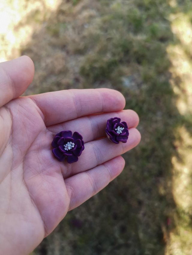 Collection Florale Prune sauvage - Boucles d'oreilles Naomi