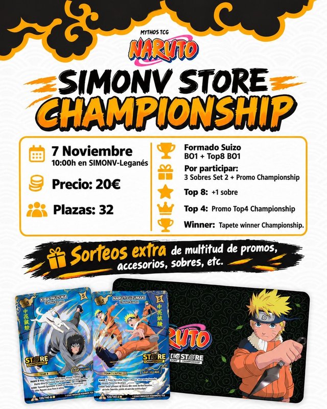 Participación SimonV Store Championship Naruto Mythos Tcg - 7 NOVIEMBRE ...