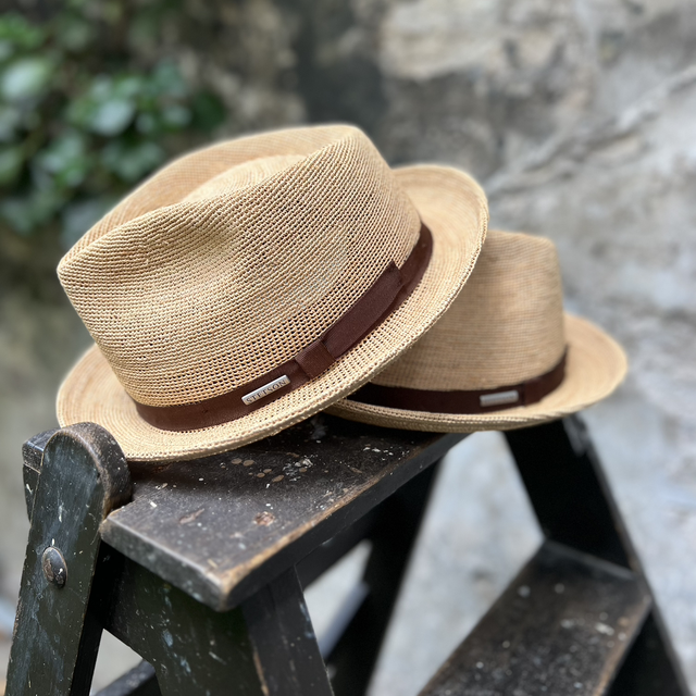 Stetson Fedora Raffia Crochet 