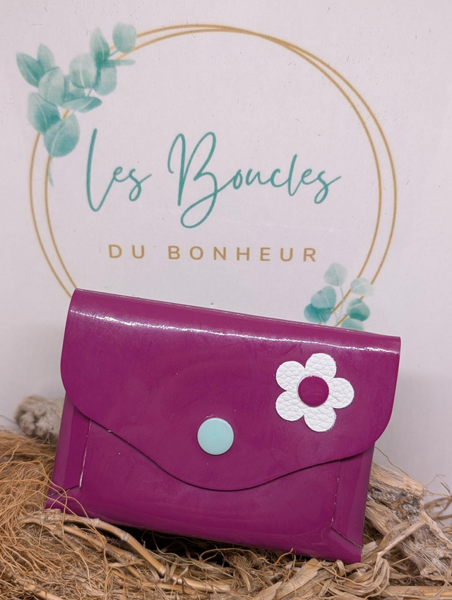 Porte monnaie vernis violet 