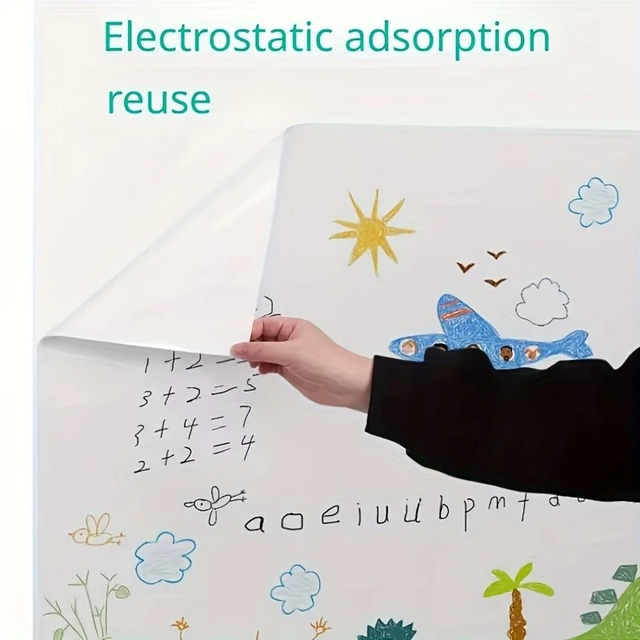 Washable &amp; Removable Electrostatic Adsorption Whiteboard Wallpaper