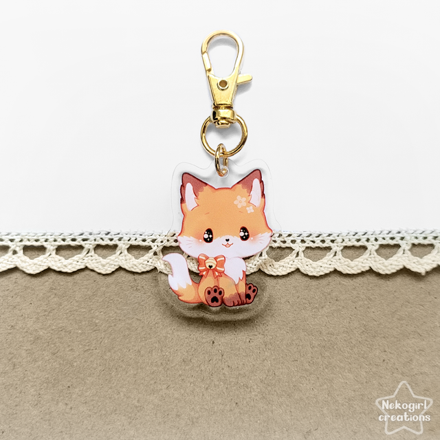 Porte-clé en acrylique - Renard