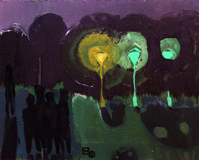 Piątek wieczór, 40x50 olej lakier płótno