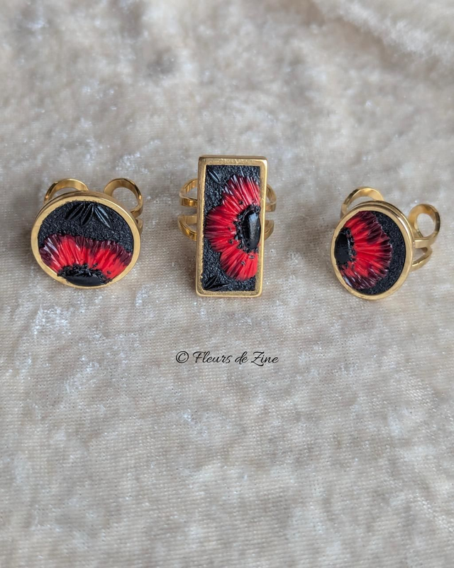 Bague Coquelicots 