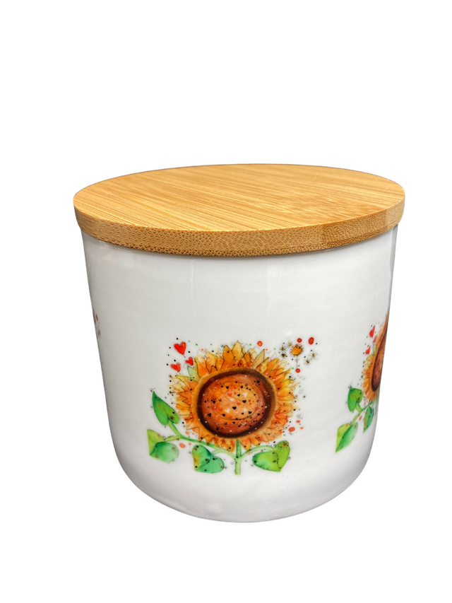 Keramikdose "Sonnenblume"