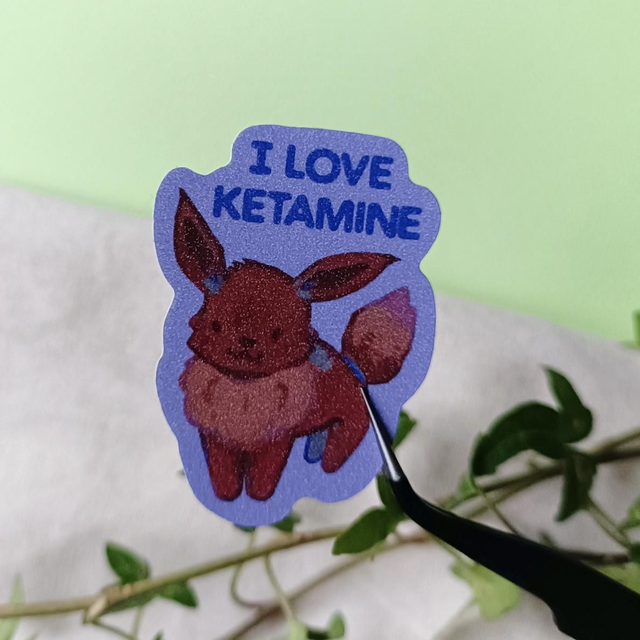 sillies - vinyl / sand glitter sticker