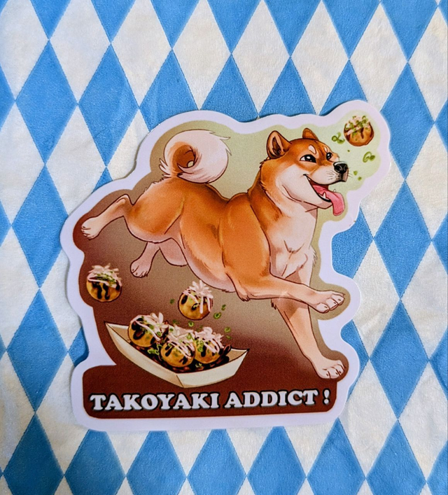 Takoyaki addict sticker