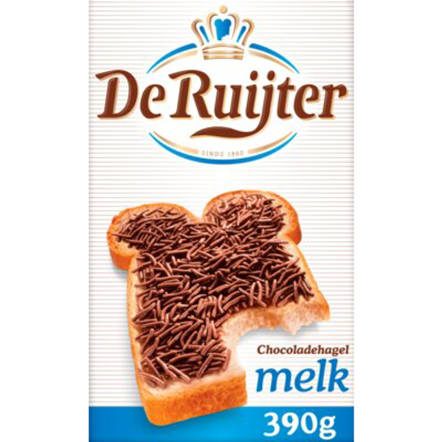 De Ruijter Chocoladehagel melk 390g