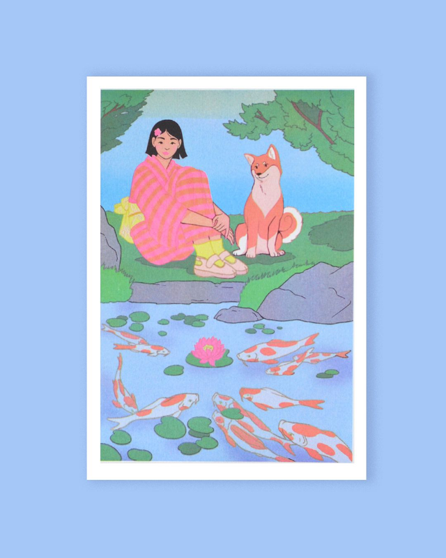 Affichette A4 nénuphar *imprimée au Japon*