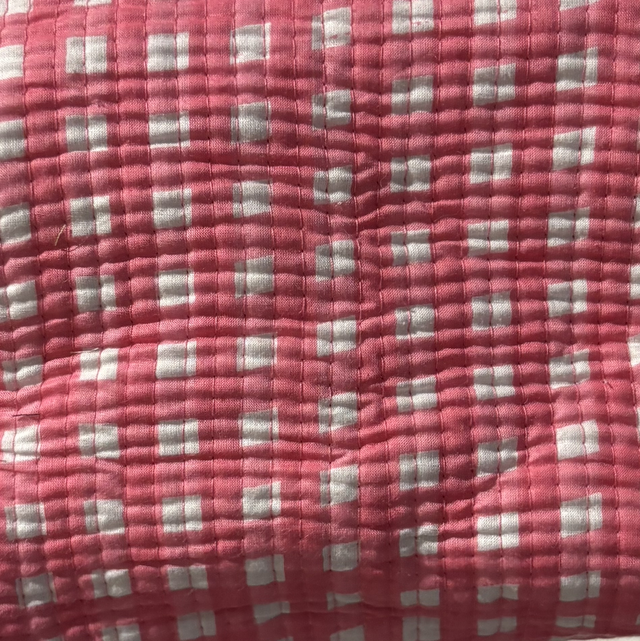 Pink Gingham Toiletry Bag - Medium