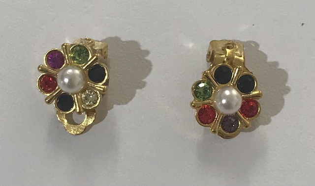 Mixed Colour Clip on Earrings - COE05