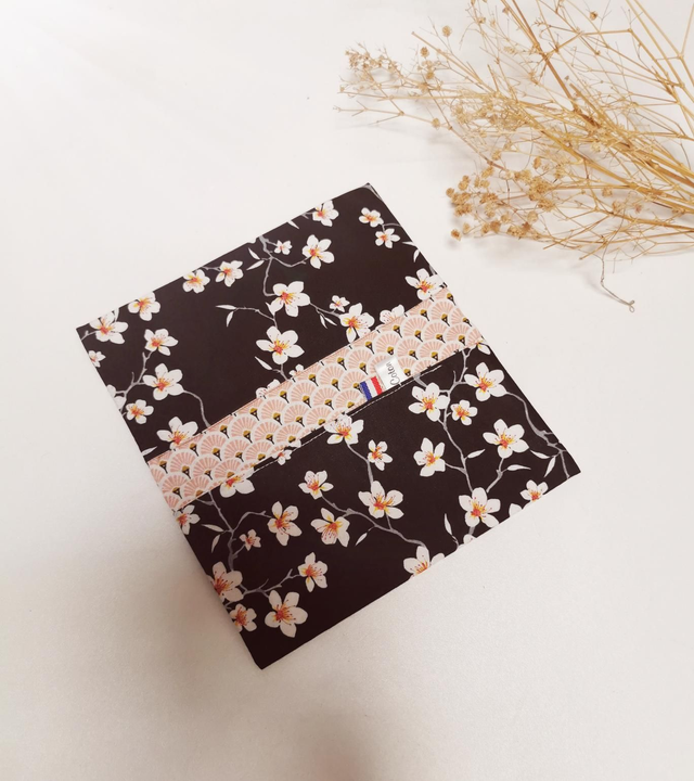 Protège chéquier fleurs de cerisier