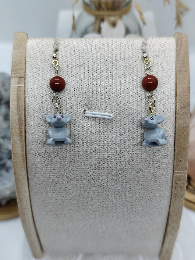 Jaspe rouge souris grise 