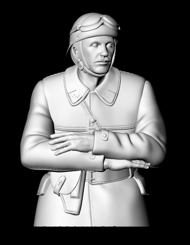 WW2 French Tanker 2 Half Figure - 1/16