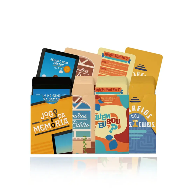 Kit 4 Jogos Bíblicos de Cartas