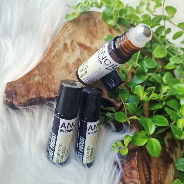 Ancient Wisdom Roller Ball essential oil - Rosemary and Cypress Lemon 