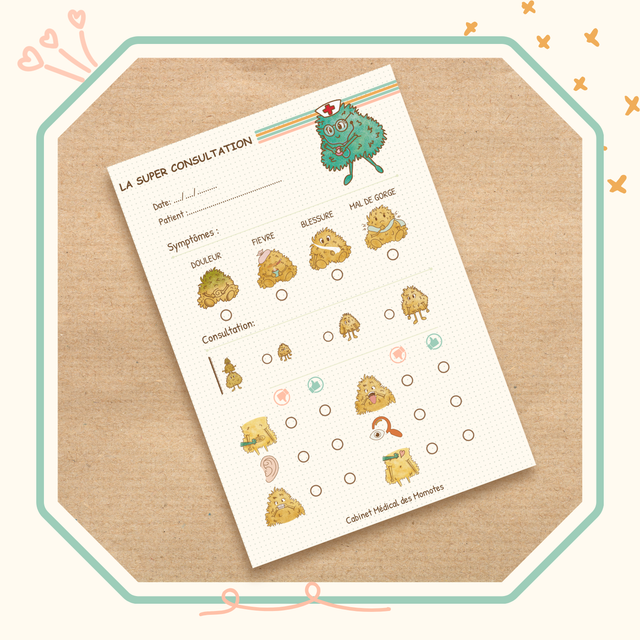 Recharge Consultation - Kit papeterie à jouer au médecin