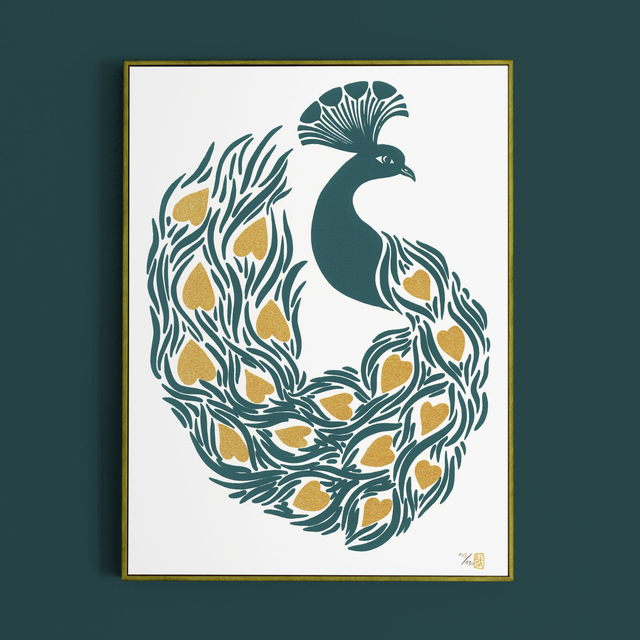 Affiche A3 "Paon"