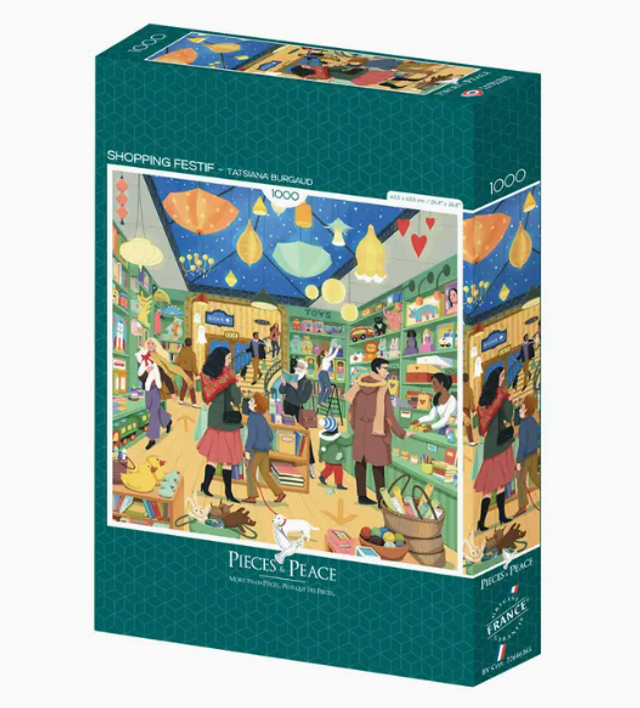 Puzzle 1000 Pièces Carré - Shopping Festif