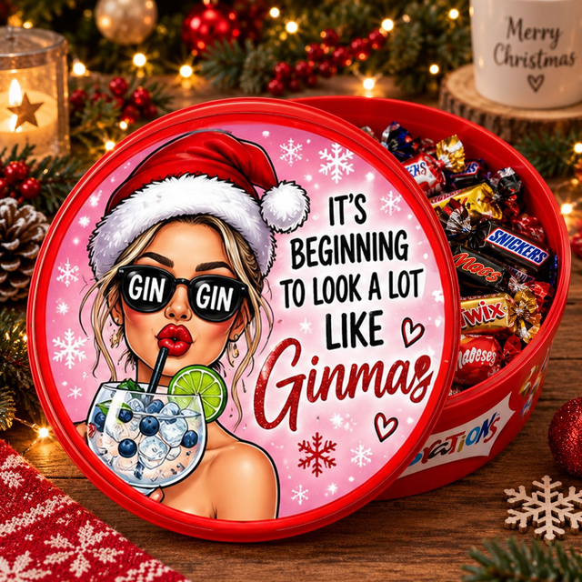 Adult Christmas Chocolate Tub Sticker | Funny Christmas Sweet Tub Label | Custom Christmas Treat Sticker | DIY Christmas Gift