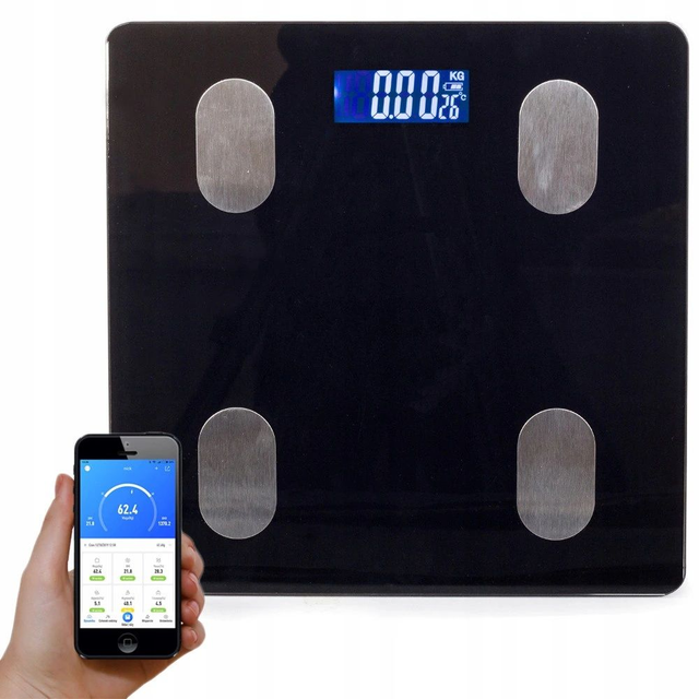 Pèse-personne analytique intelligent avec Bluetooth jusqu'à 180 kg