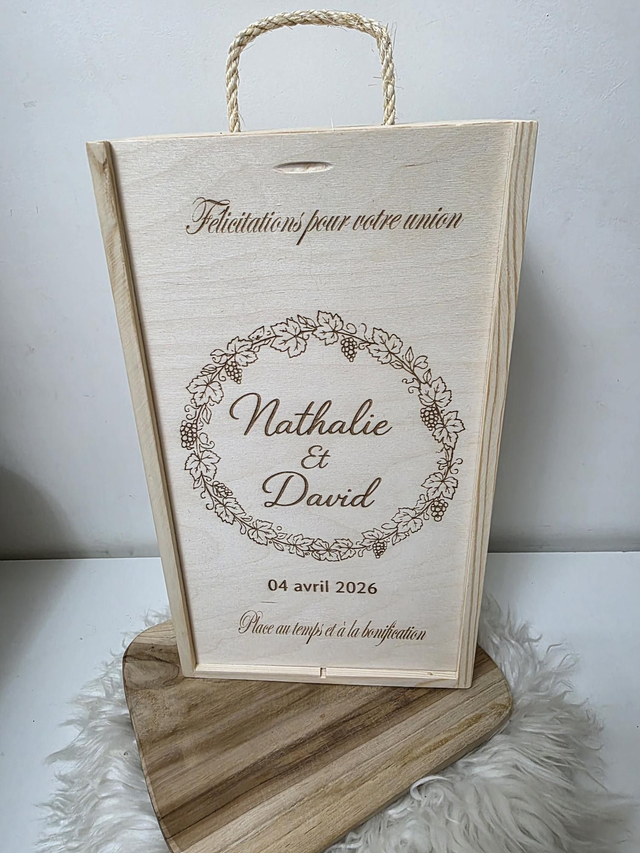 Coffret en bois vin 
