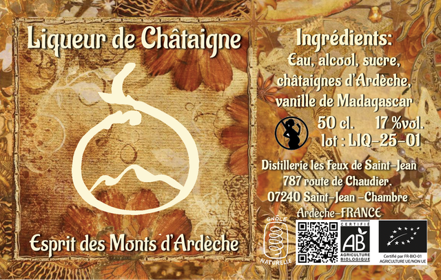 Liqueur Châtaignes - 50cl/17%vol.