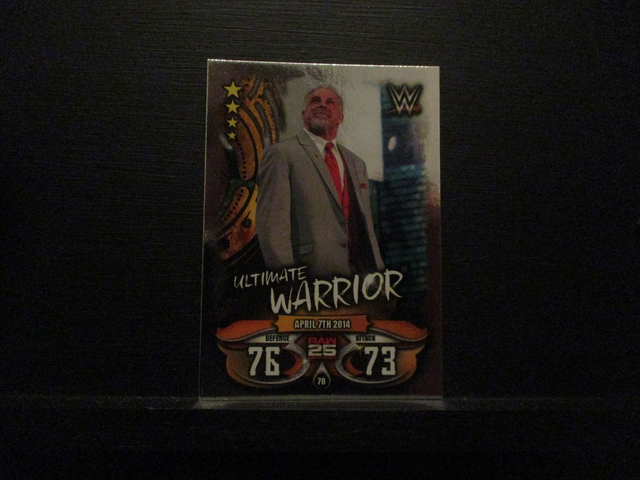 Ultimate Warrior - Raw 25 Years Slam Attax Live Original Trading Card #78