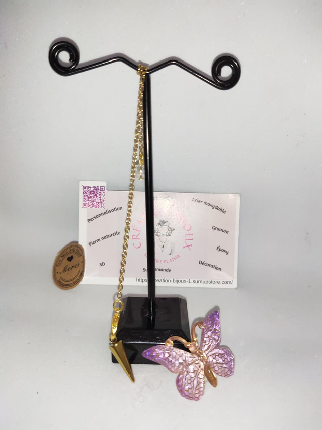 Pendule pointe doré 