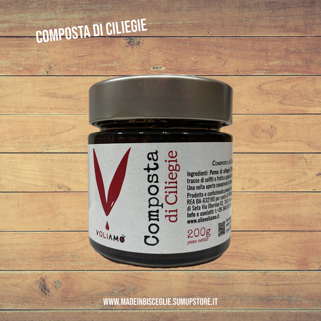 Composta di ciliegie (PUREA) - 200gr - Voliamo