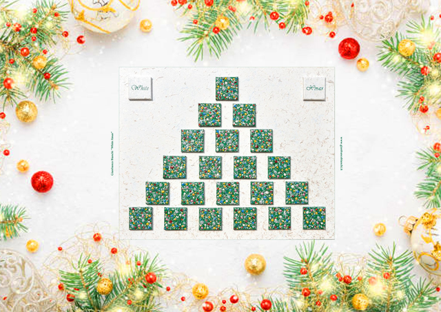 Tovaglietta americana in carta plastificata rigida "White Xmas"