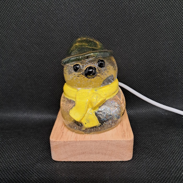 'Green Hat Snowman' LED light 