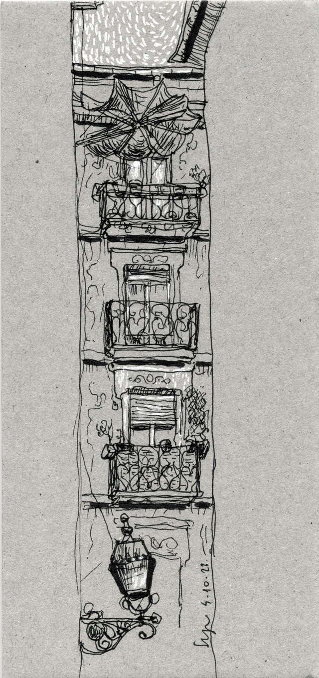 Dibujo Callejón en Atxuri (Bilbao)