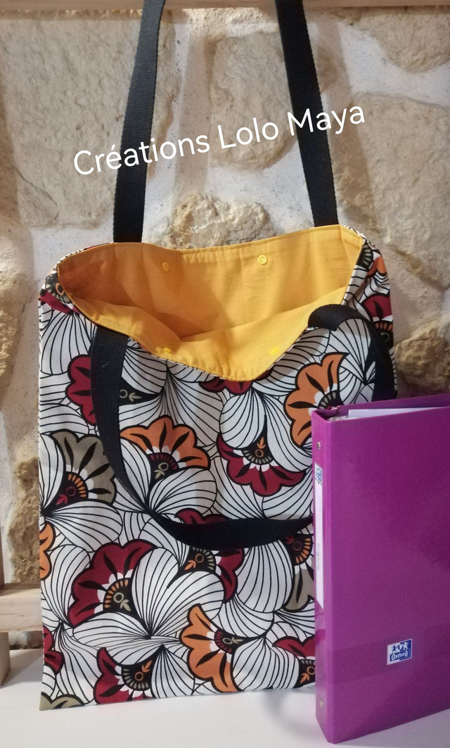 Tote-Bag Wax orange tout coton