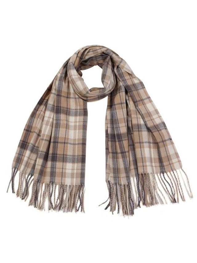 Schal aus Acryl beige
