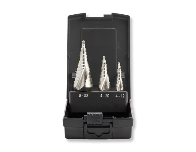 Stahlkraft Stufenbohrer set 3 tlg 