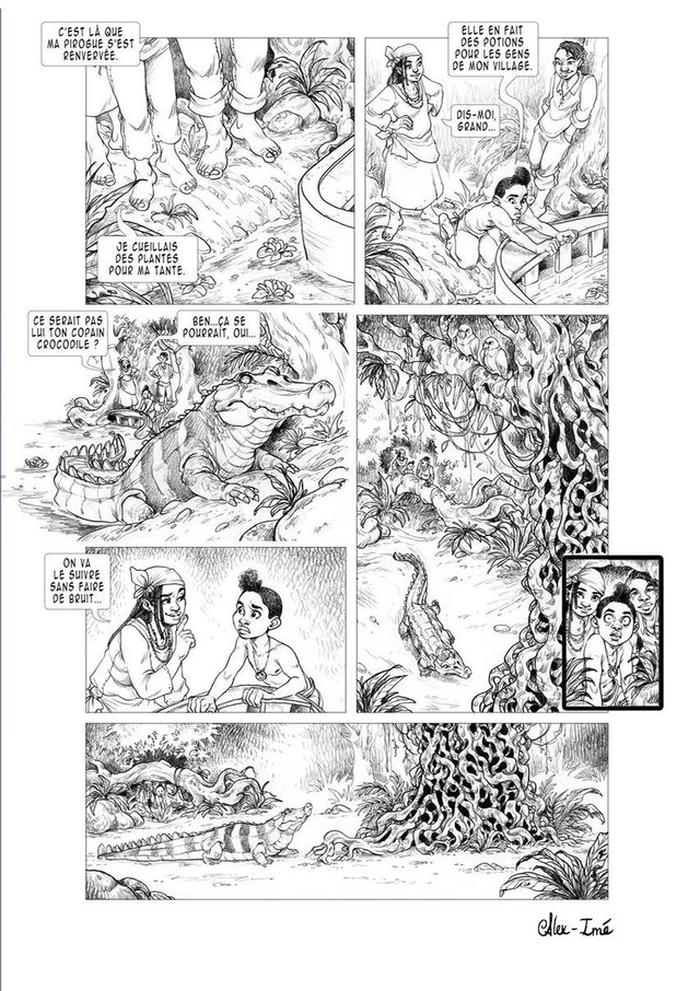 Planche de BD, noir et blanc, format A4 - commande d&#039;illustration originale