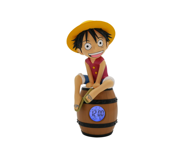 Luffy sul Barile - One Piece - Sveglia LED Luminosa 11 pollici 🏴‍☠️⏰