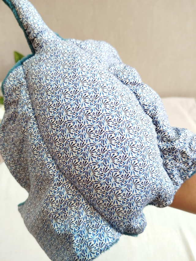 Raie manta bleu canard