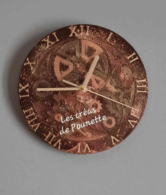 Horloge style industriel chiffres romains