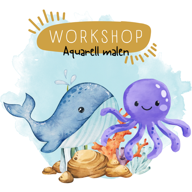 Aquarell Workshop KIDS: Meerestiere - 29.08.2025 / 14:00 - 15:30 Uhr 