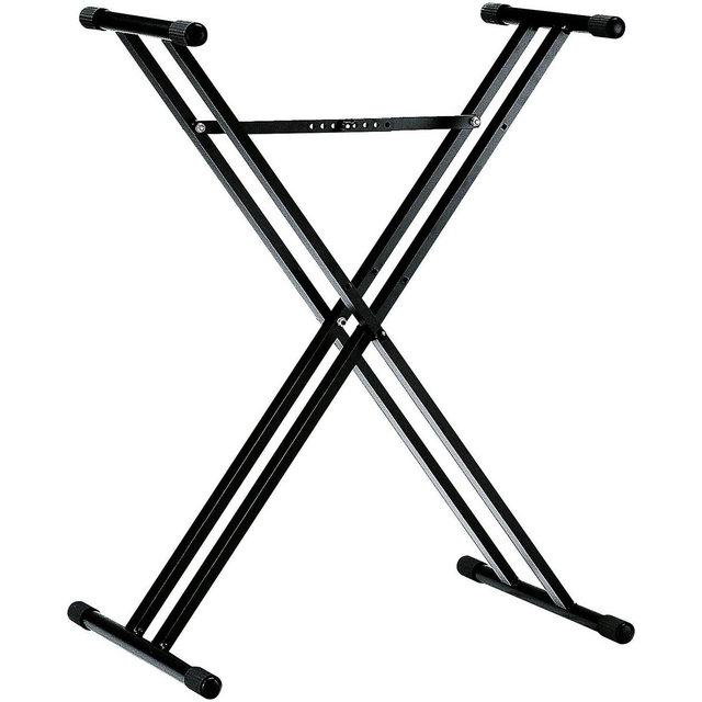 K&amp;M 18963.071.55 X-Style Double Braced Keyboard Stand Black