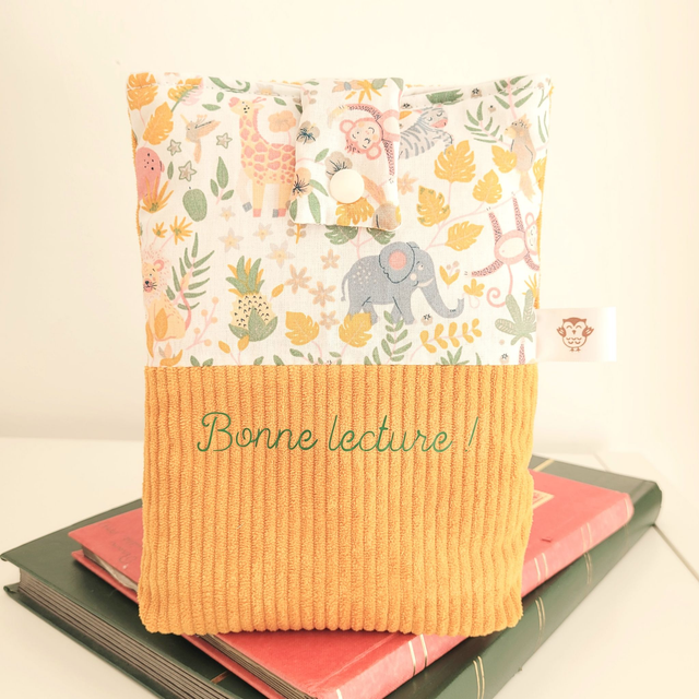 Pochette à livre/liseuse jungle