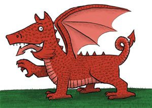 'Y Ddraig Goch' (The Red Dragon) A6 Postcard/Print