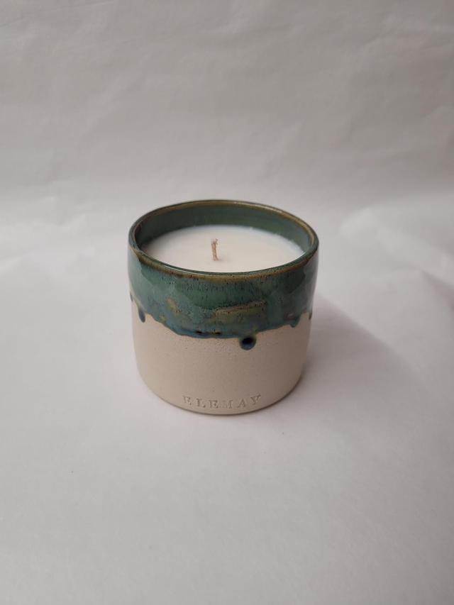 Forest Rain Refillable Ceramic Jar Soy Wax Candle - ES-019