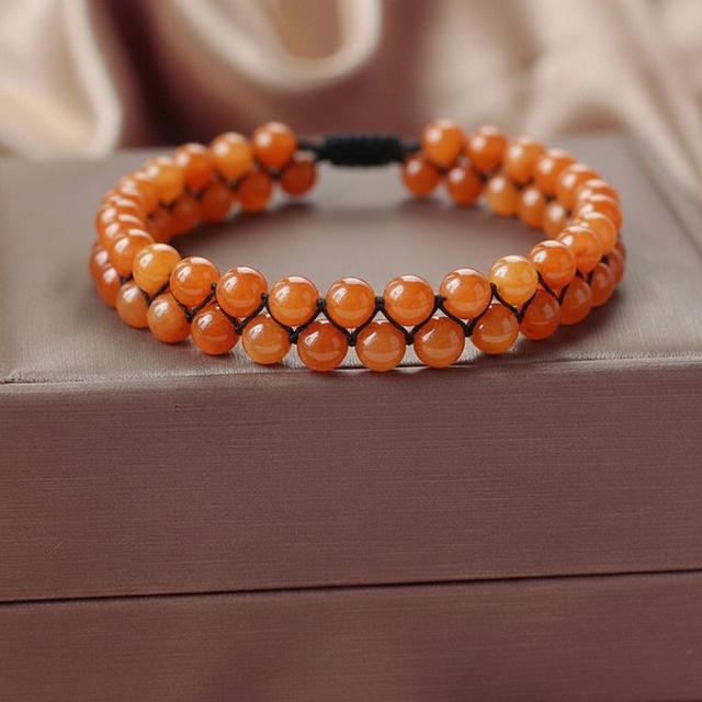 Bracelets en cornaline taille homme