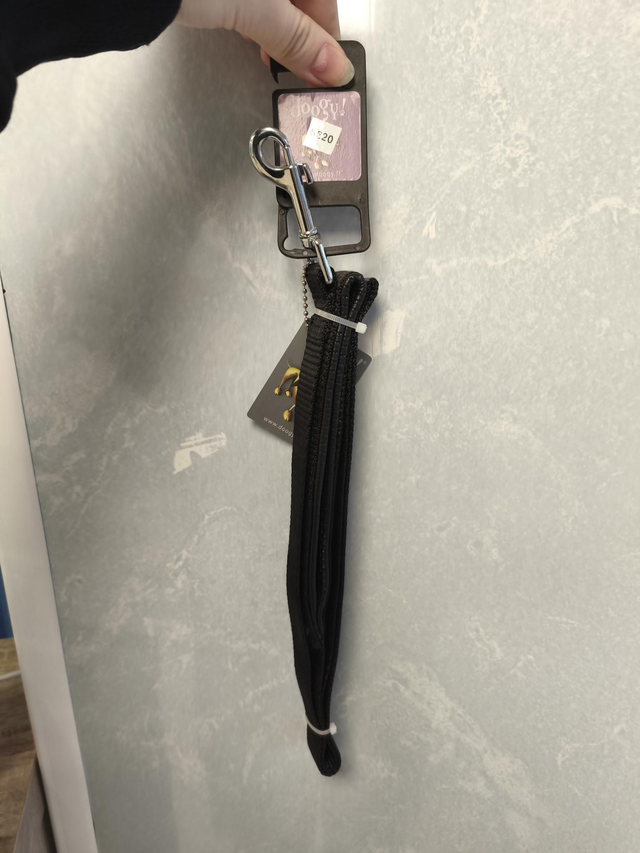 Laisse confort "basic" noir 20mm x 1,2m