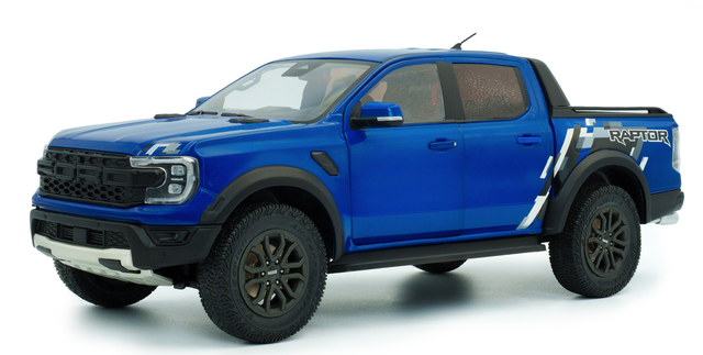 Ford Ranger Raptor 2024 PickUp Blau Solido 1:81